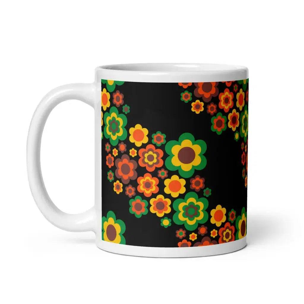Mug - FLORA FOREVER retro - Floating flower print
