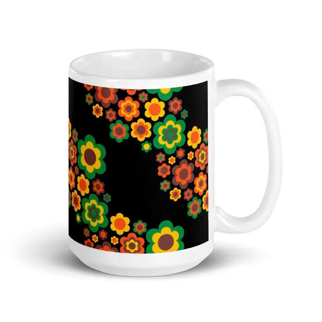 Mug - FLORA FOREVER retro - Floating flower print