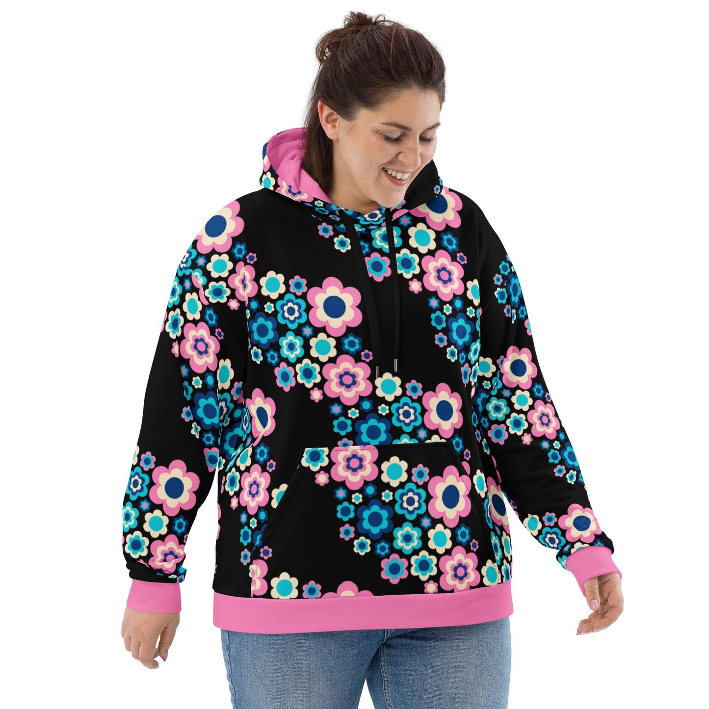 Hoodie - FLORA FOREVER sweet - Floating flower print 6XL