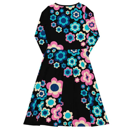 Midi dress - FLORA FOREVER sweet - Floating flower print
