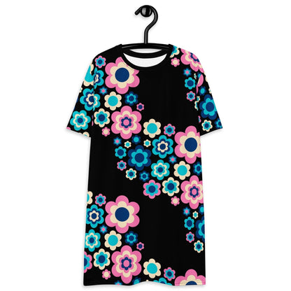 T-shirt dress - FLORA FOREVER sweet - Floating flower print 6XL