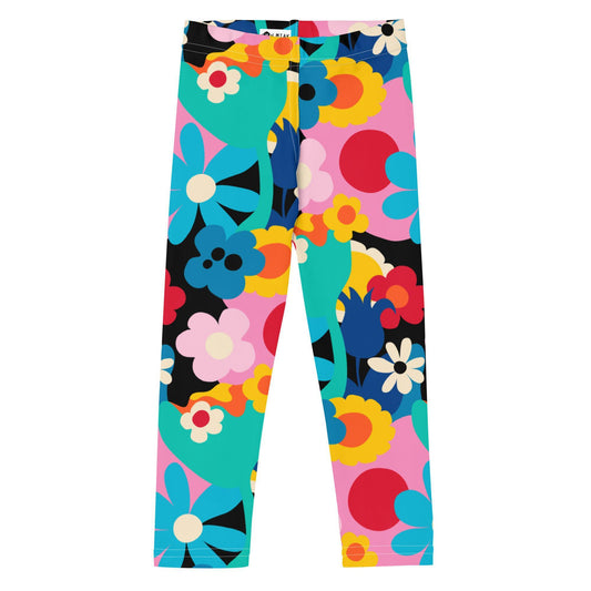 Kids' Leggings -2- FLORALEI - Artsy Flower Print