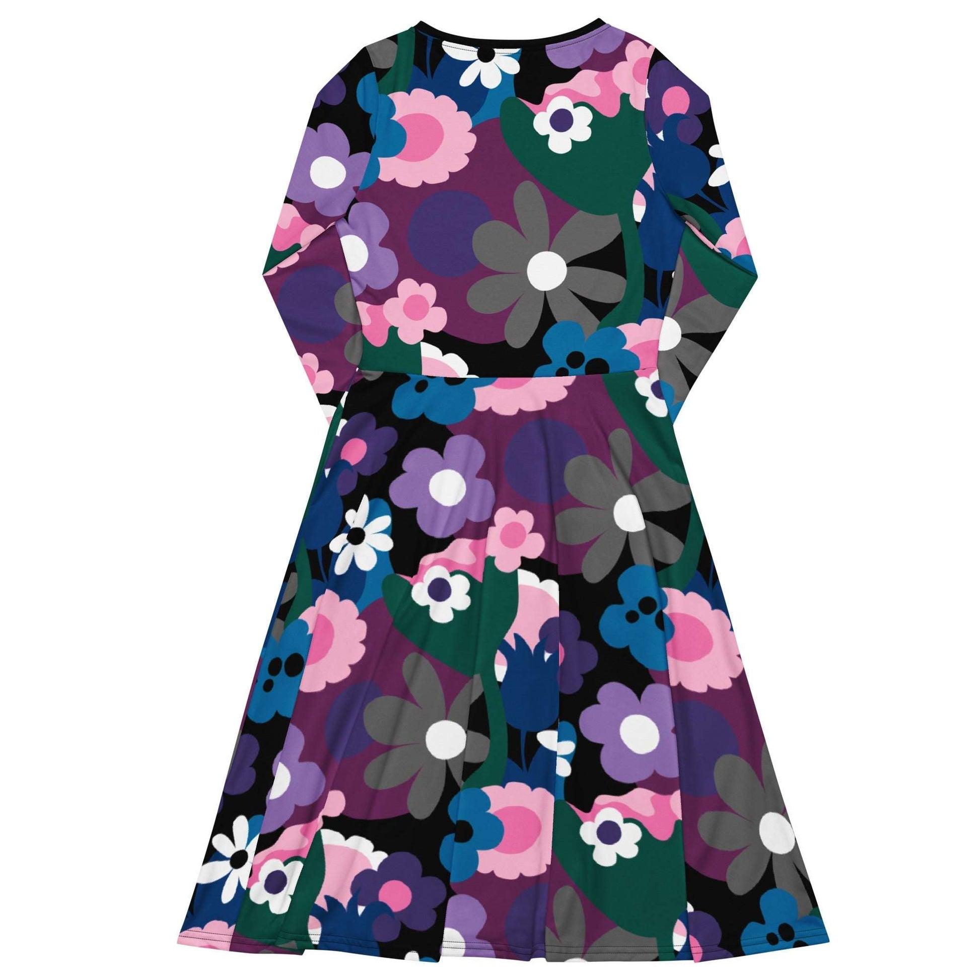 Midi dress - FLORALEI cool - Artsy flower print