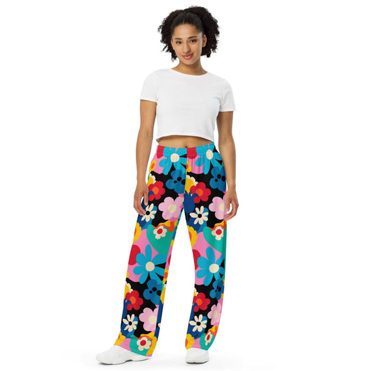 Pants - FLORALEI - Artsy Flower Print