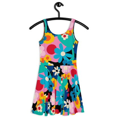 Skater dress - FLORALEI - Artsy flower print