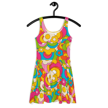 Skater dress - FLORENCE happy - Elegant floral print 3XL