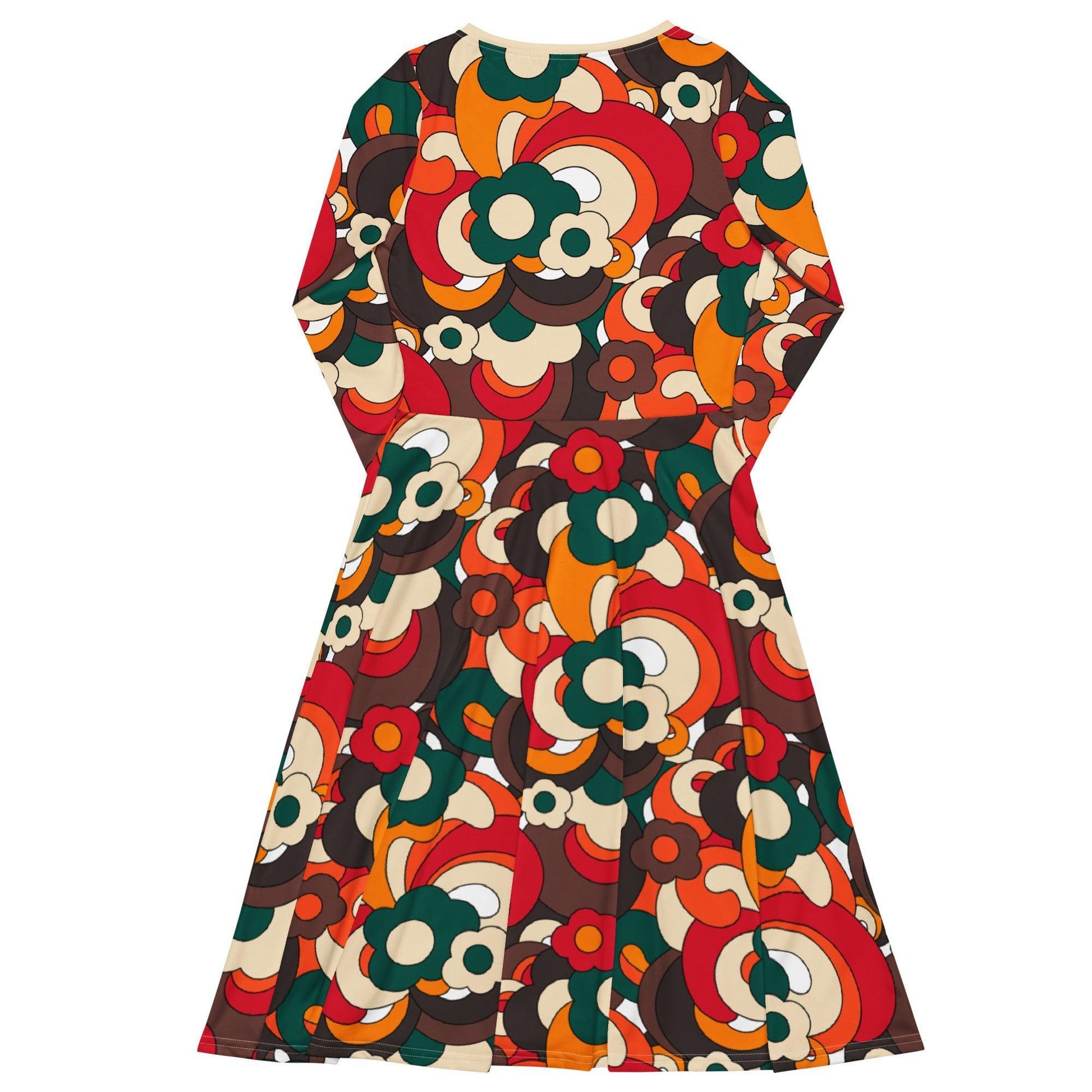 Midi dress - FLORENCE retro - Elegant floral print