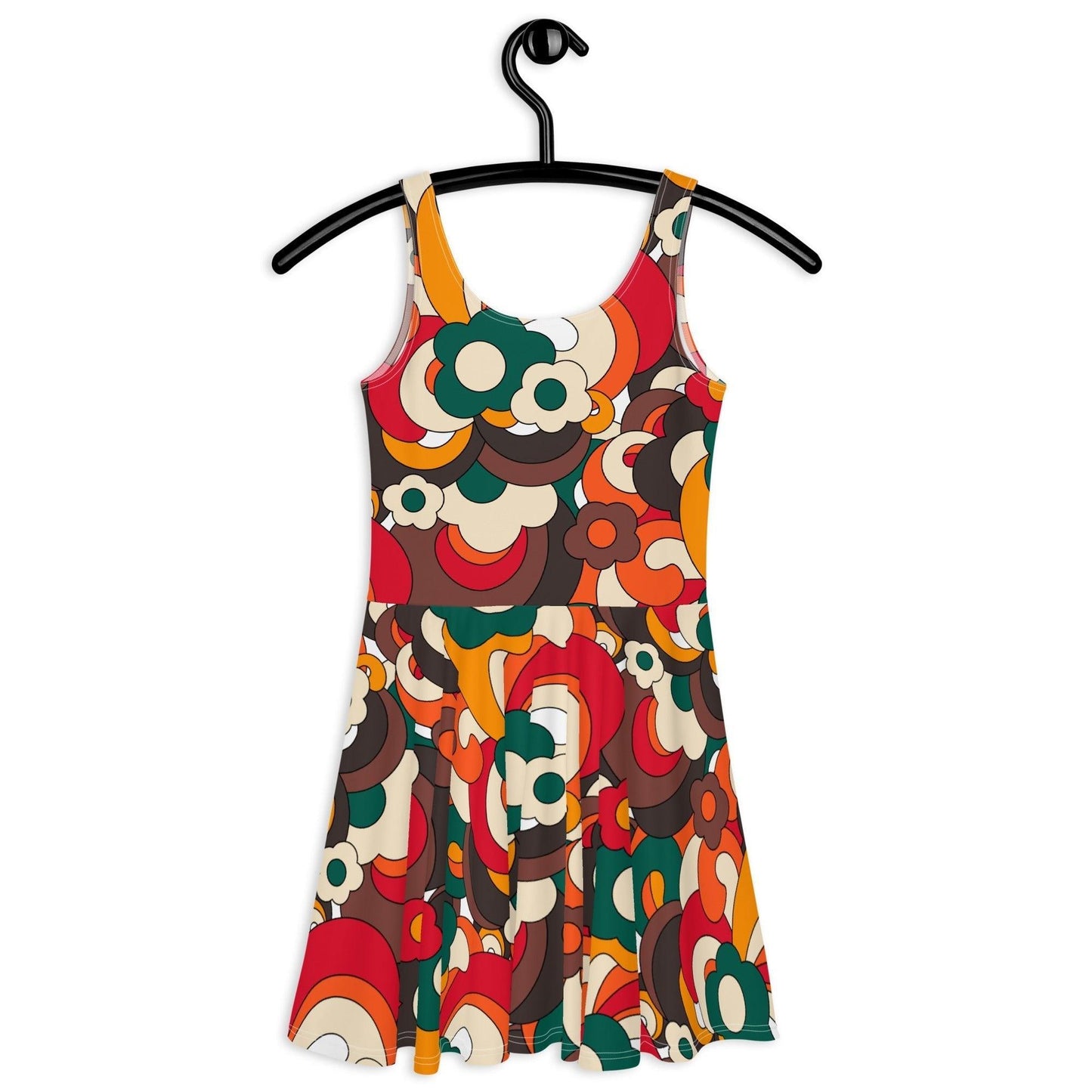 Skater dress - FLORENCE retro - Elegant floral print