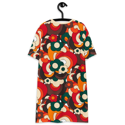 T-shirt dress - FLORENCE retro - Elegant floral print