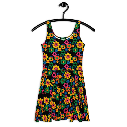 Skater Dress - FLOW-POW joy - Funky Flower Power Print