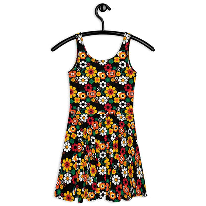 Skater Dress - FLOW-POW retro - Funky Flower Power Print