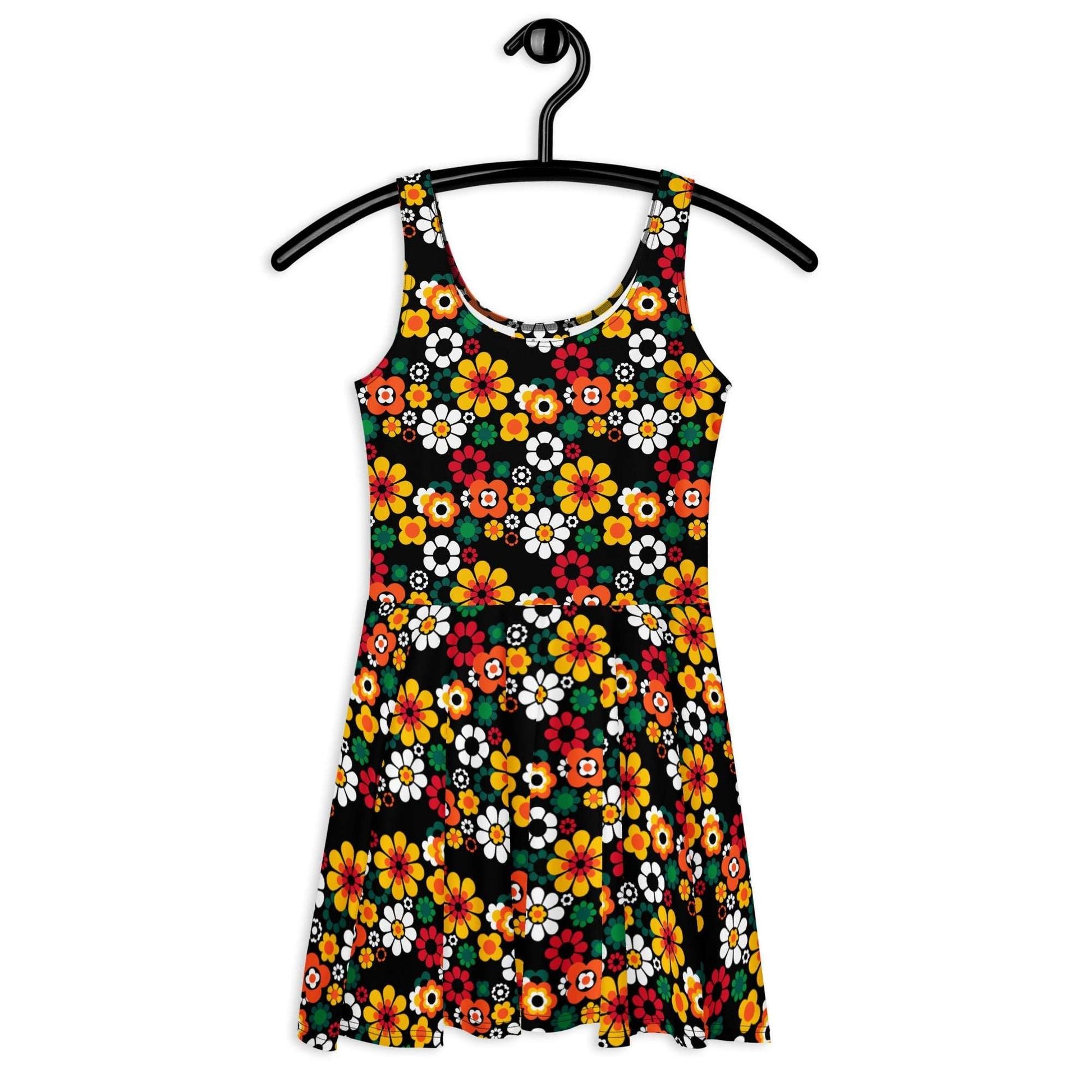 Skater Dress - FLOW-POW retro - Funky Flower Power Print