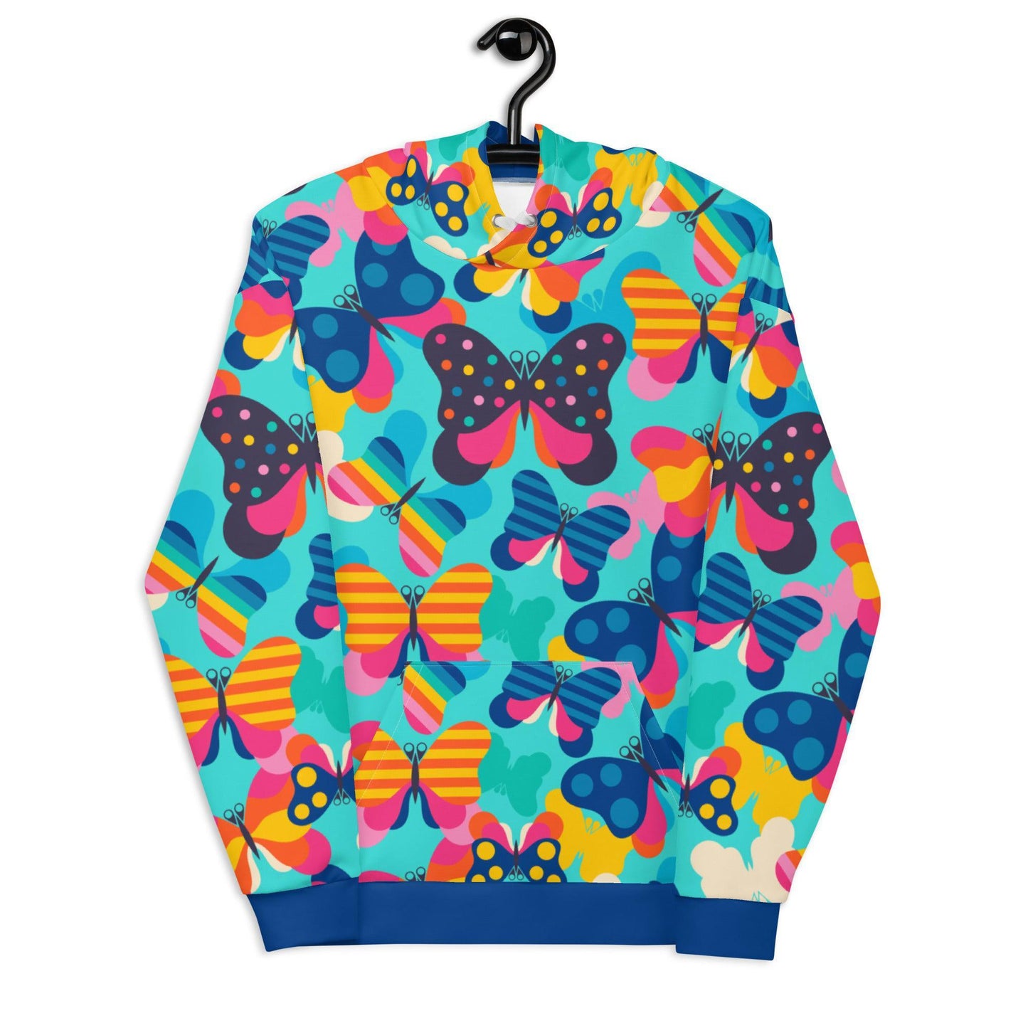 Hoodie - FLYRAVE turquoise - Colorful butterfly print 6XL