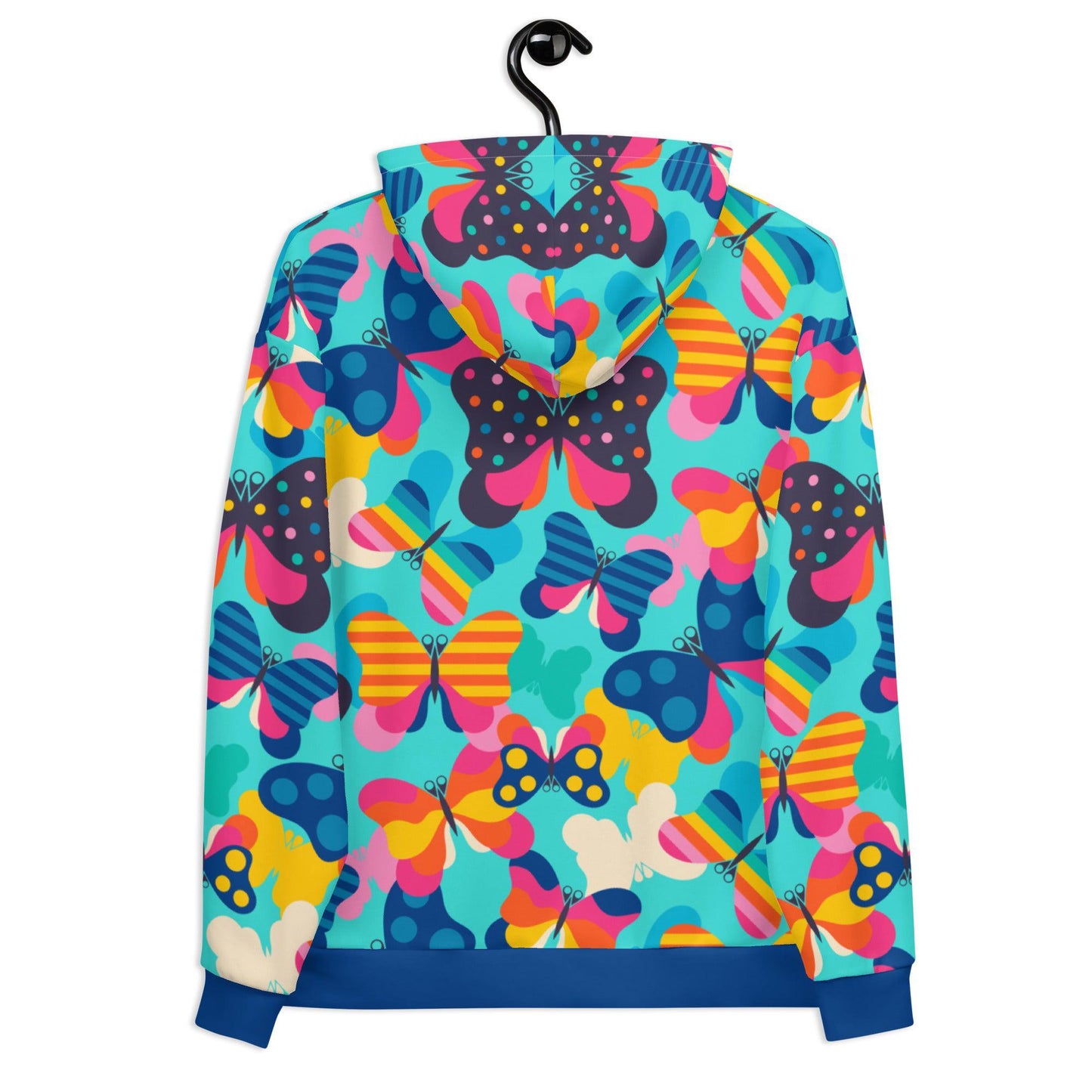 Hoodie - FLYRAVE turquoise - Colorful butterfly print