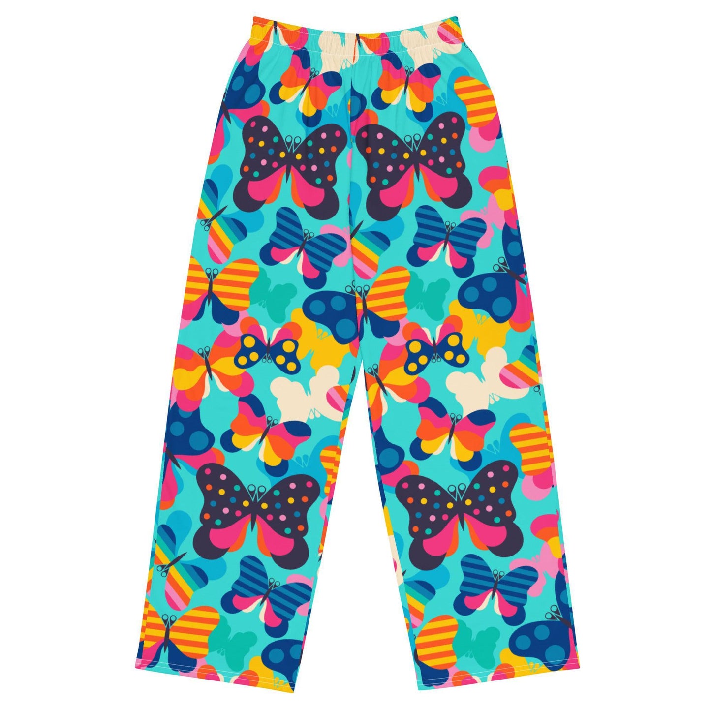 Pants - FLYRAVE turquoise - Colorful Butterfly Print