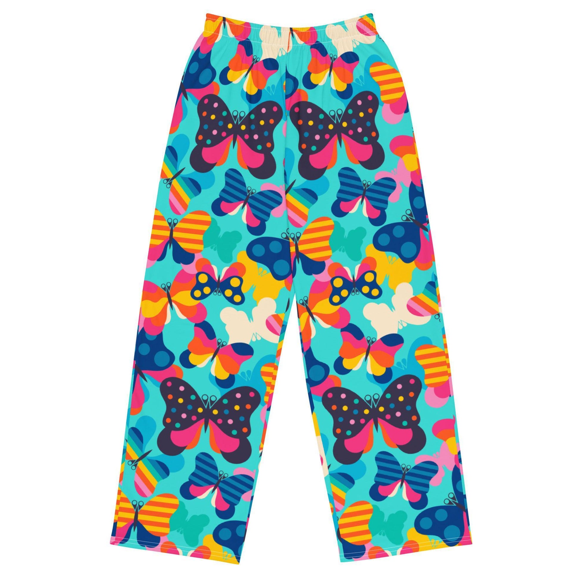 Pants - FLYRAVE turquoise - Colorful Butterfly Print