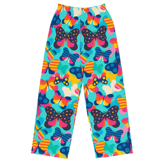 Pants - FLYRAVE turquoise - Colorful Butterfly Print
