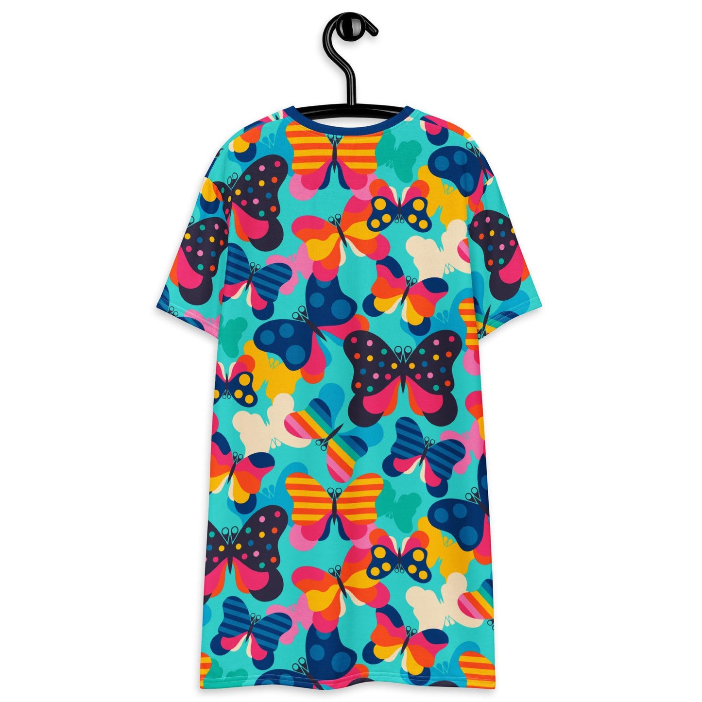 T-shirt dress - FLYRAVE turquoise - Colorful butterfly print