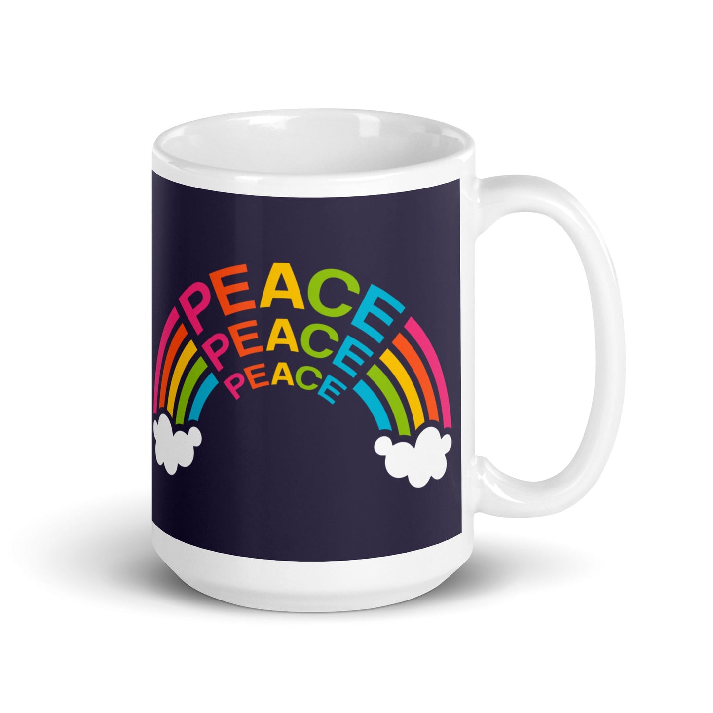 Mug - FOREVER PEACE - Peace & Rainbow 15 oz