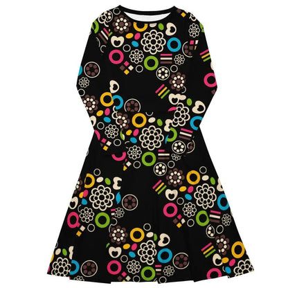 Midi dress - FOREVER SWEET - Colorful candy mix print