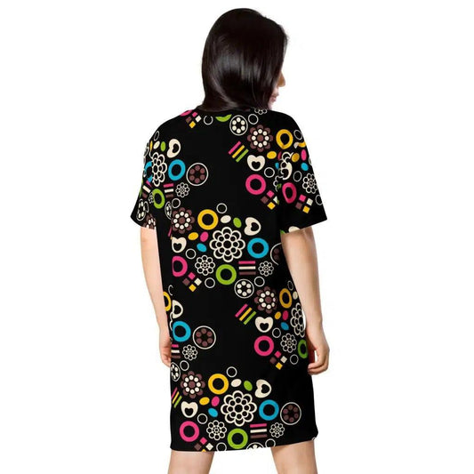 T-shirt dress - FOREVER SWEET - Colorful candy mix print
