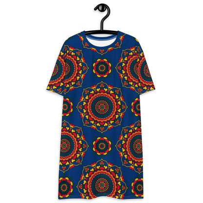 T-shirt dress - FOREVERMORE folk - Romantic flower and heart print 6XL