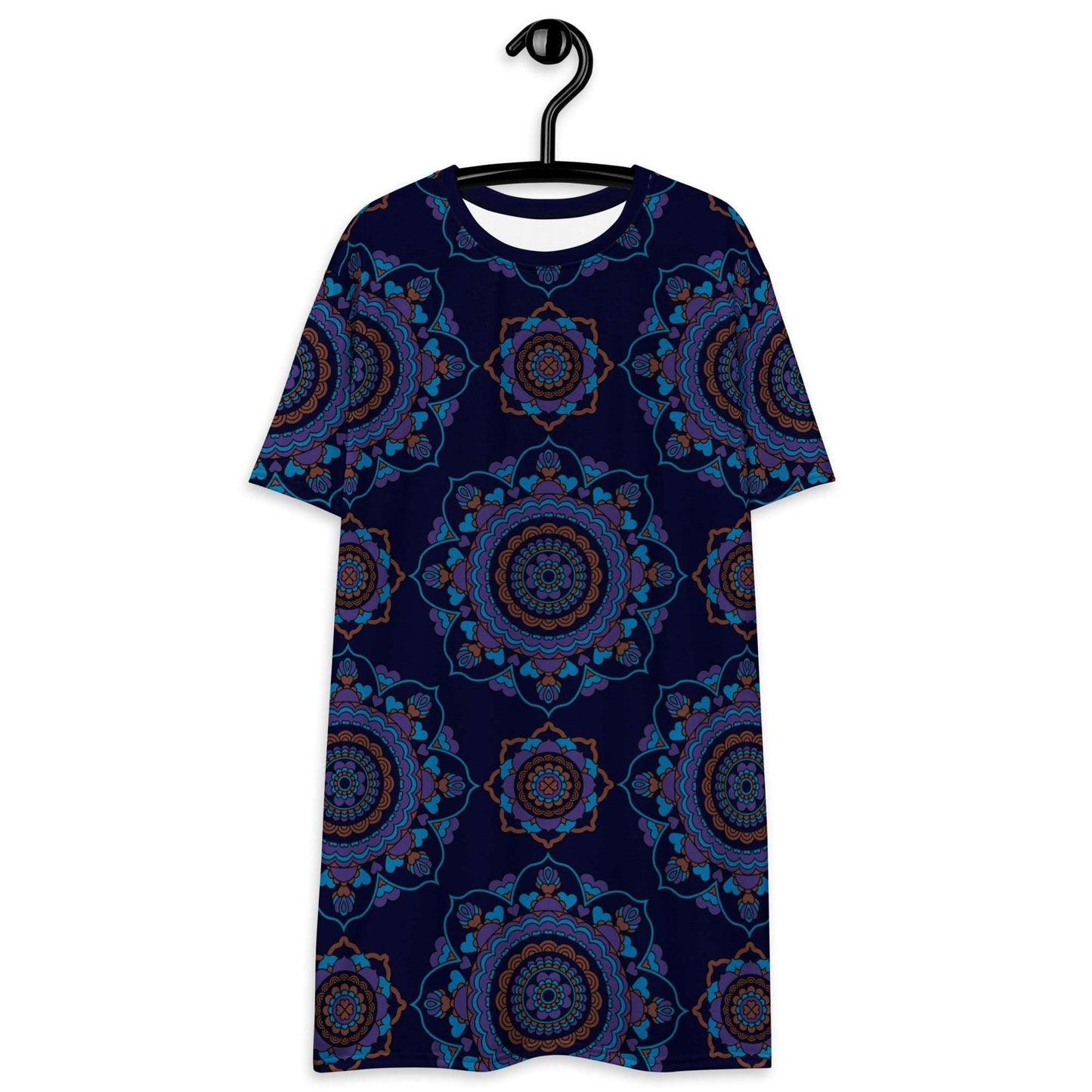 T-shirt dress - FOREVERMORE purple - Romantic flower and heart print 6XL