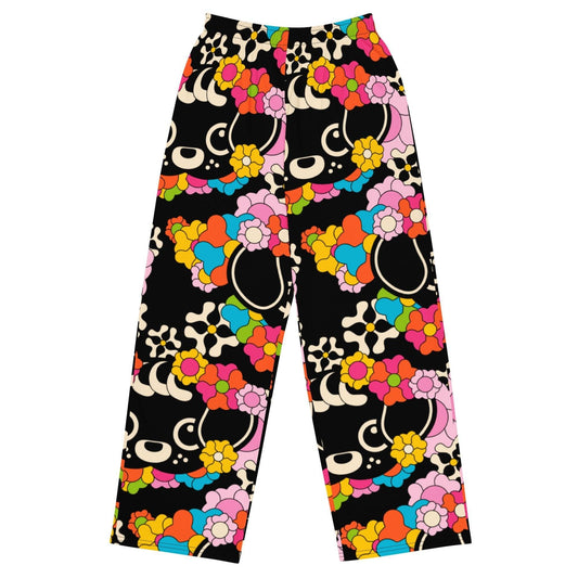 Pants - FUNKYPUP black - Cute Dogs & Flowers