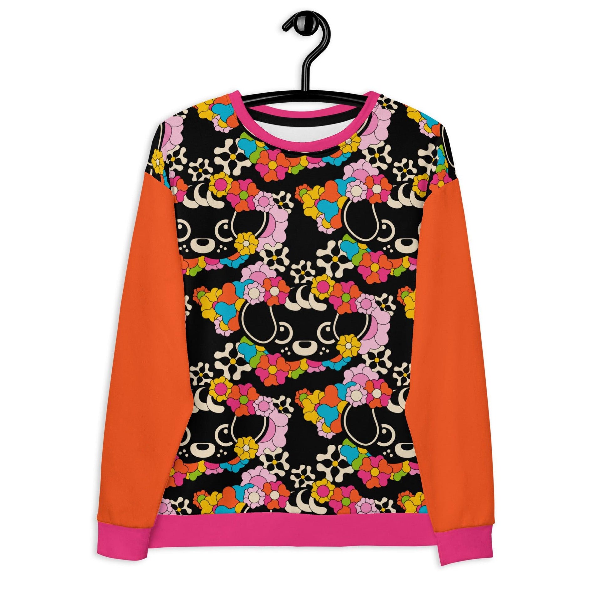 Sweatshirt - FUNKYPUP - Cute dogs and flowers print 3XL
