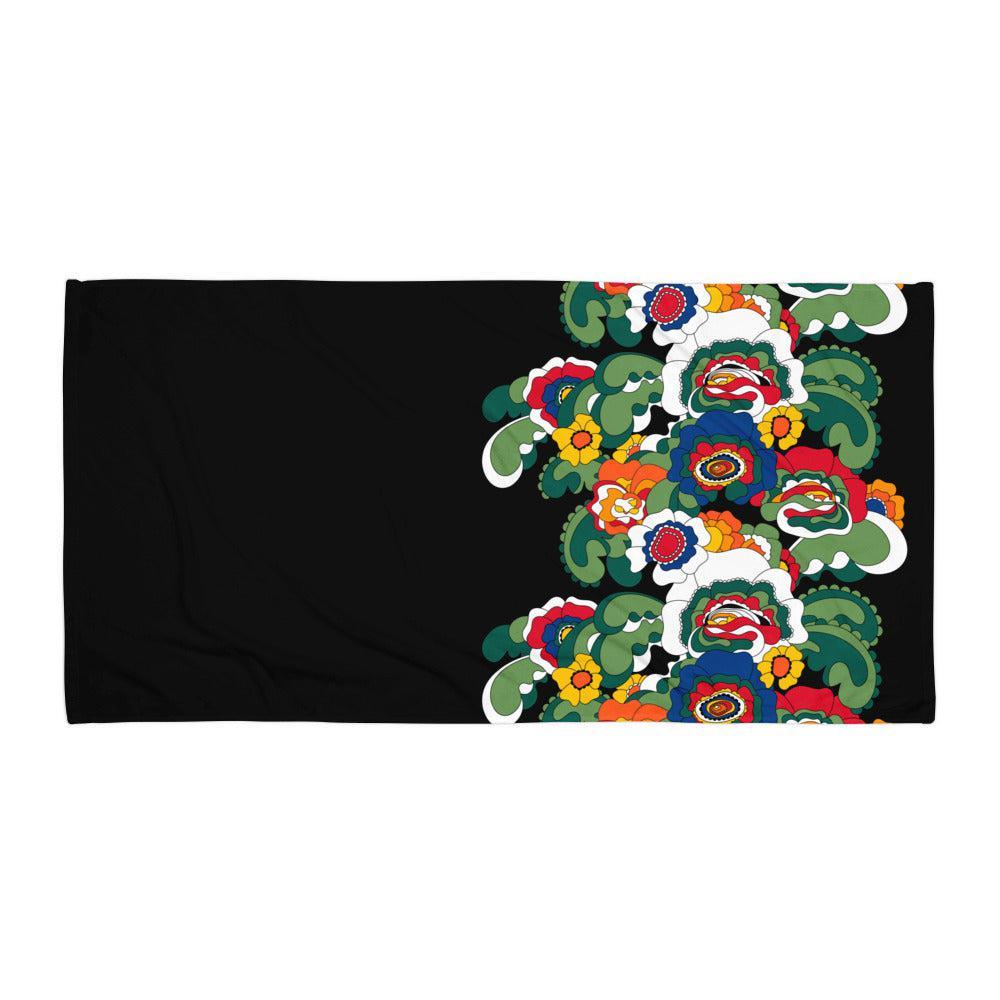 Towel - GROOVY KURBITS - Folk floral print