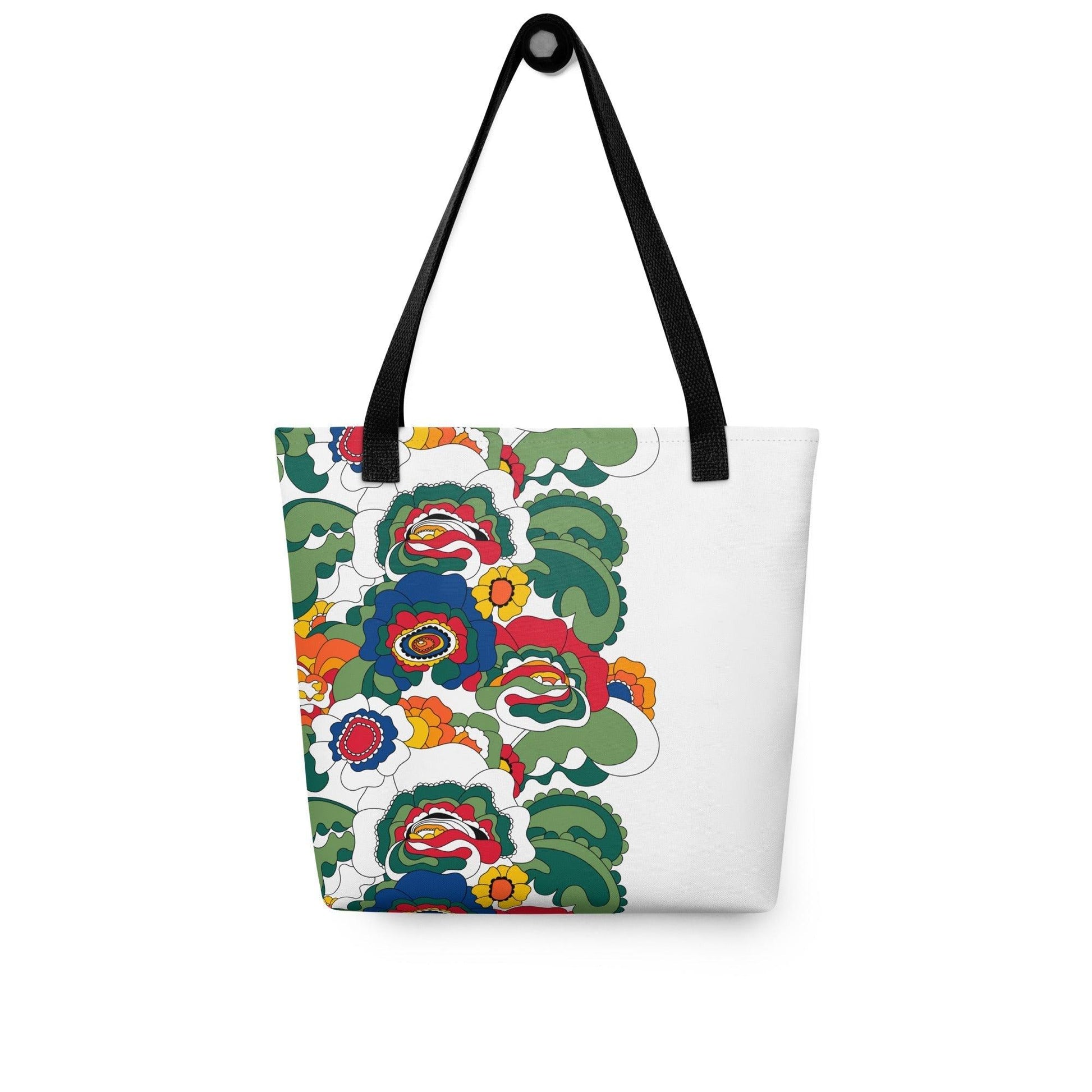 Tote bag - GROOVY KURBITS white - Folk floral print Default Title