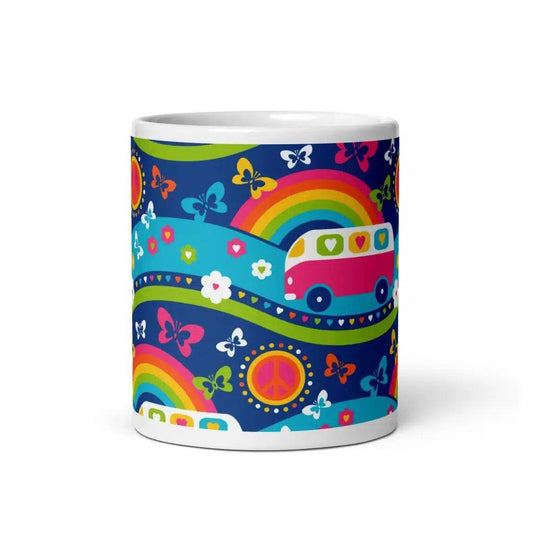 Mug - HIPPIE DAY pastel - Colorful hippie print