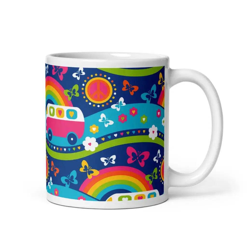 Mug - HIPPIE DAY pastel - Colorful hippie print
