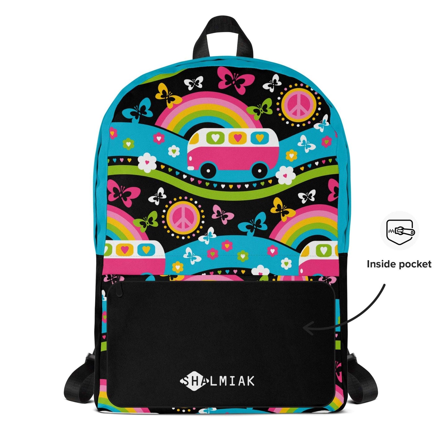 Backpack - HIPPIE DAY sweet - Colorful hippie print