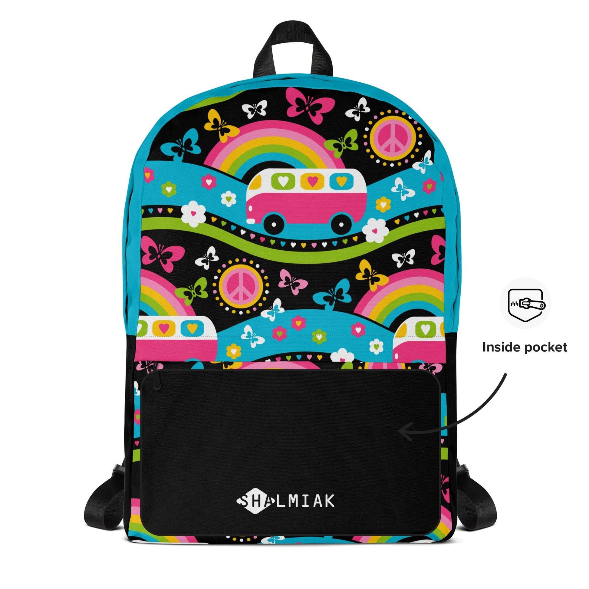 Backpack - HIPPIE DAY sweet - Colorful hippie print