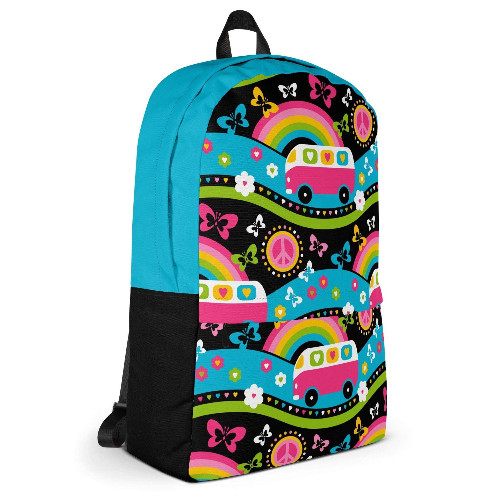 Backpack - HIPPIE DAY sweet - Colorful hippie print