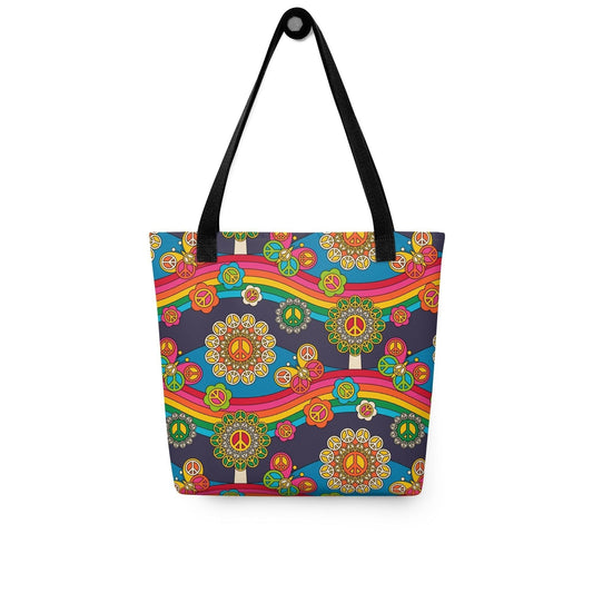 Tote bag - HIPPIE PARK - Hippie symbols, rainbows & butterflies Default Title