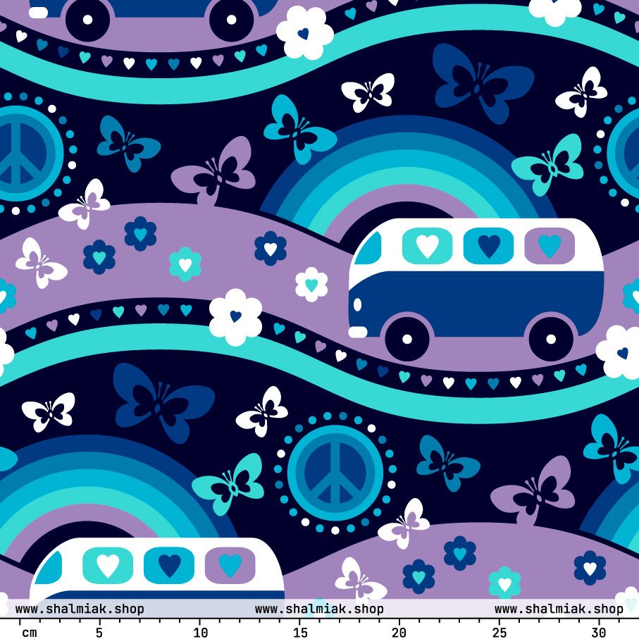 HIPPIE DAY magic blue