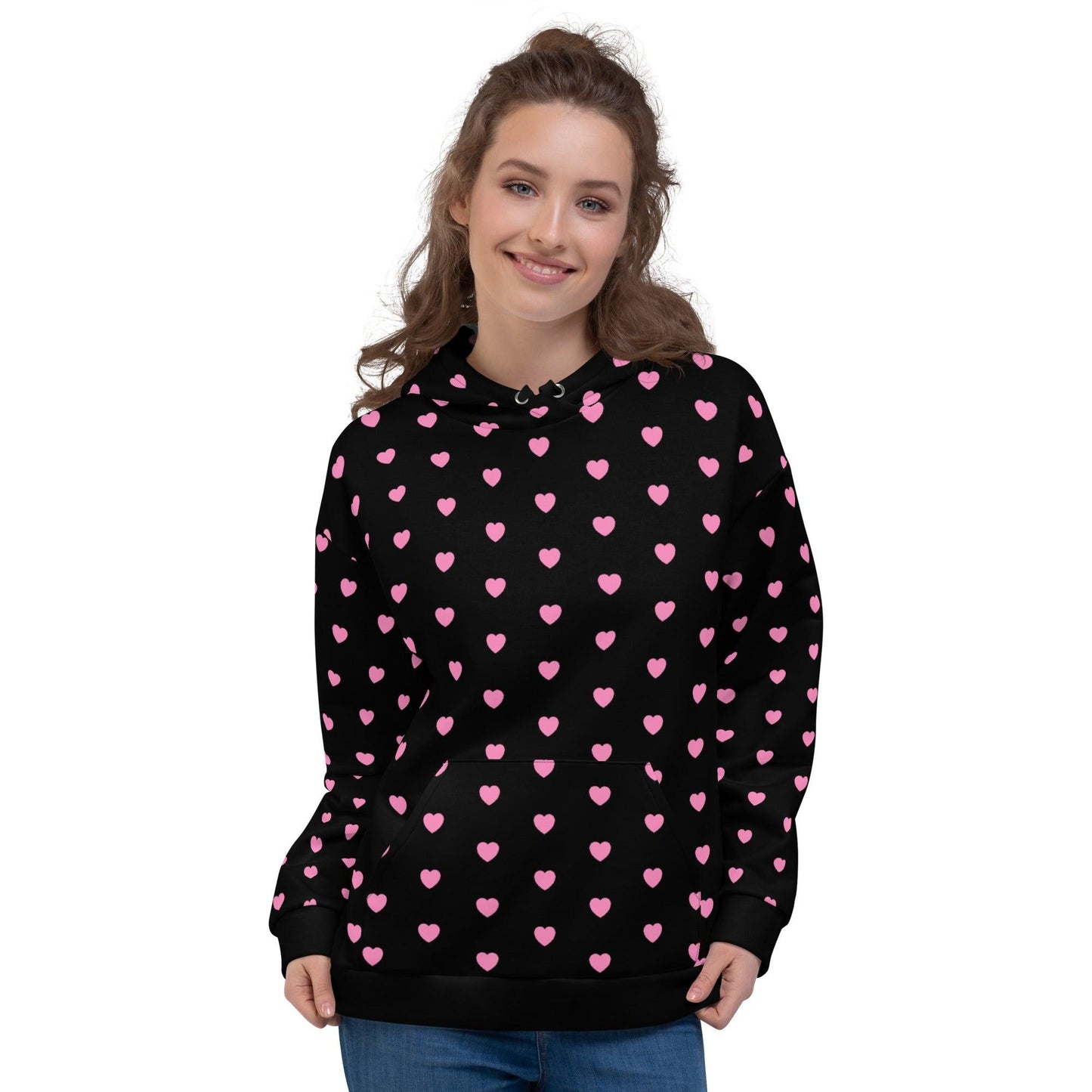 Hoodie - SMALL HEARTS pink - Small hearts print 6XL