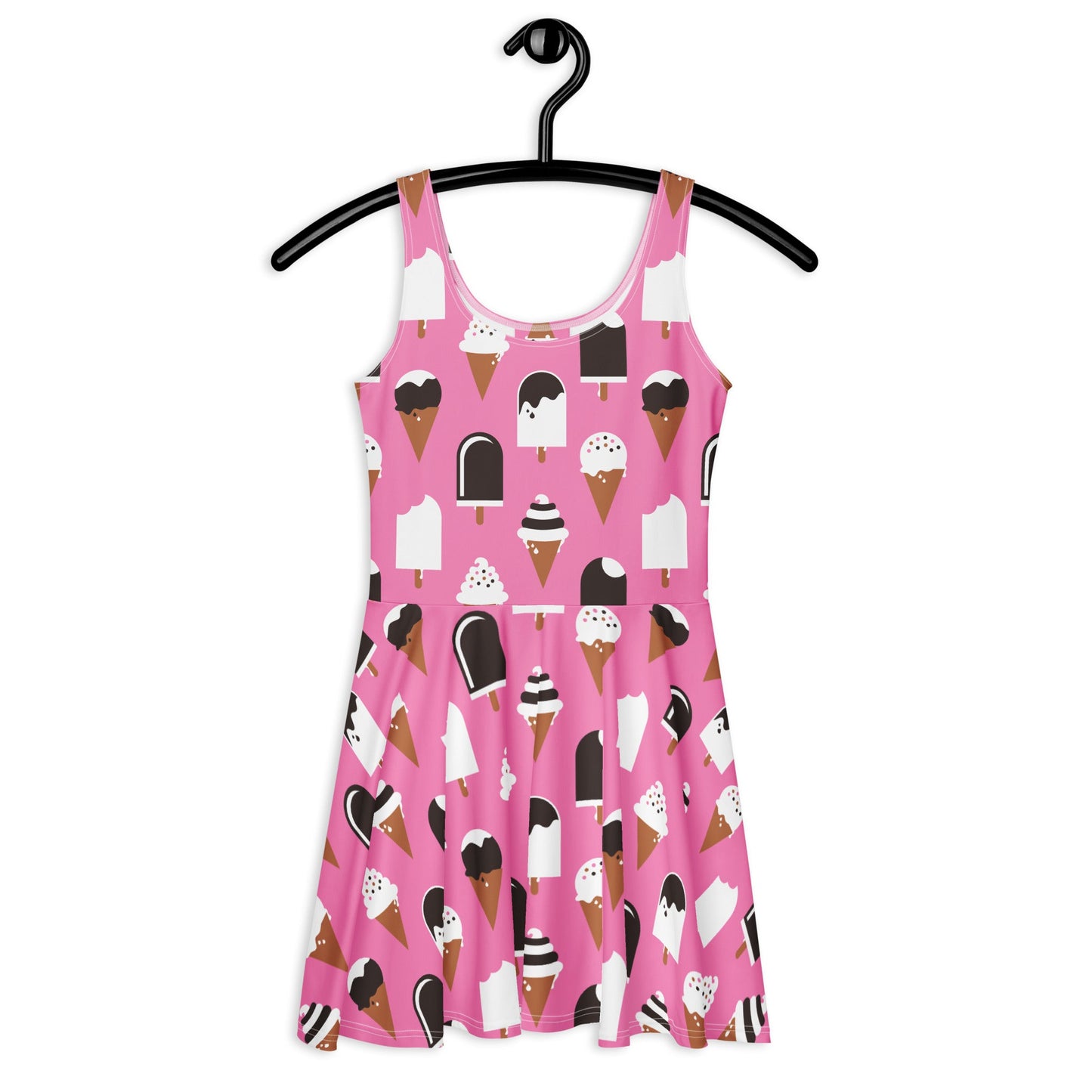 Skater dress - JÄDE pink - Happy ice cream print 3XL