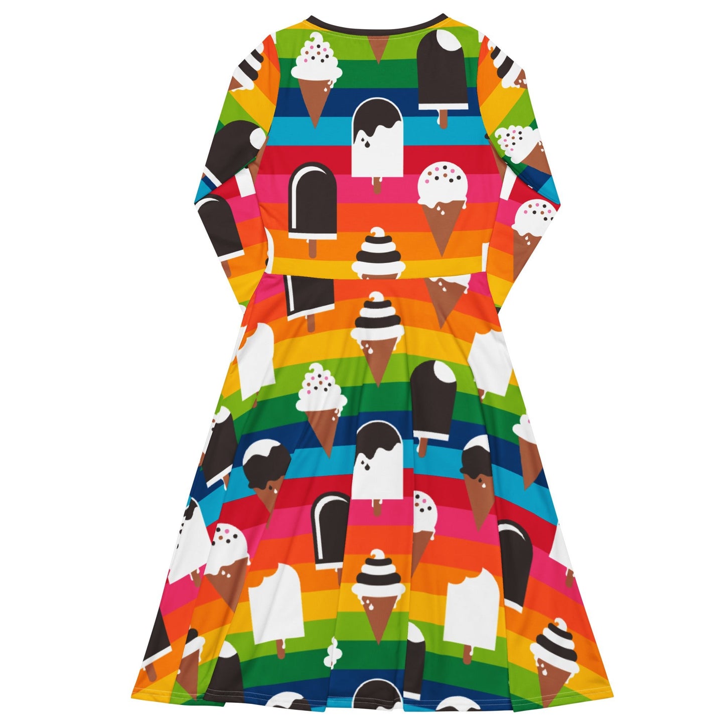 Midi dress - JÄDE rainbow - Happy ice cream print