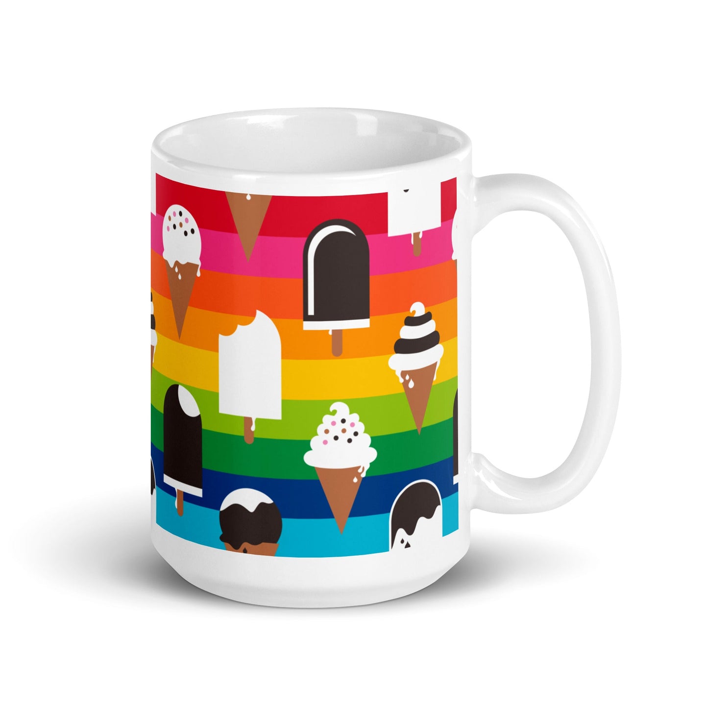 Mug - JÄDE rainbow - Happy ice cream print 15 oz