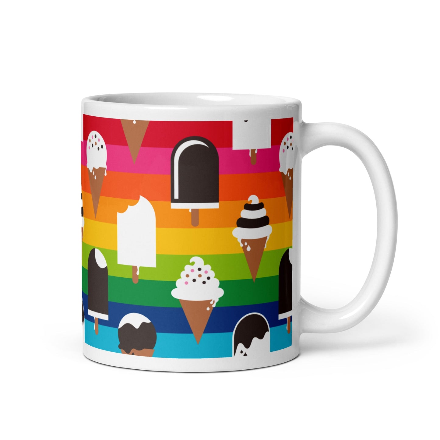 Mug - JÄDE rainbow - Happy ice cream print 11 oz