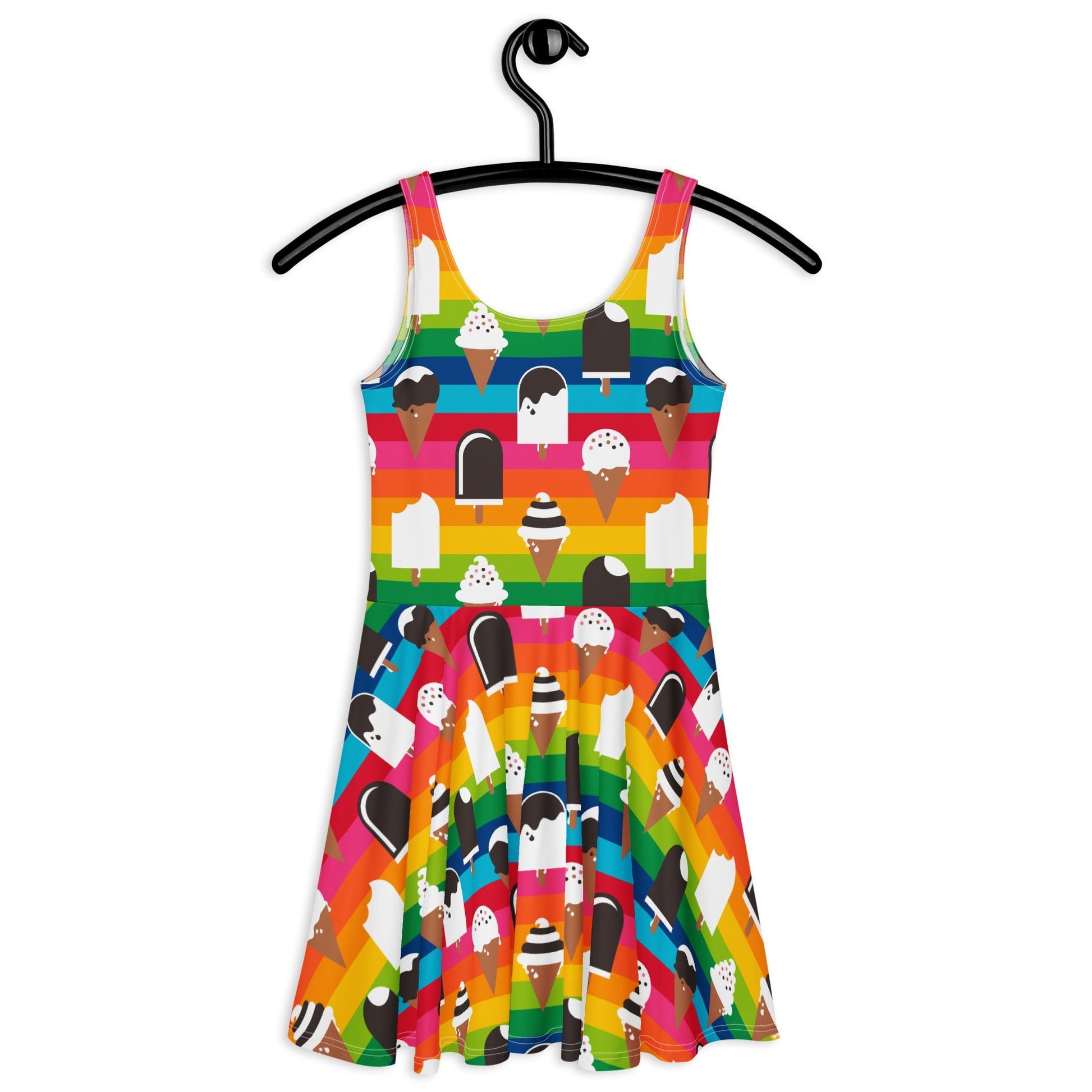 Skater dress - JÄDE rainbow - Happy ice cream print