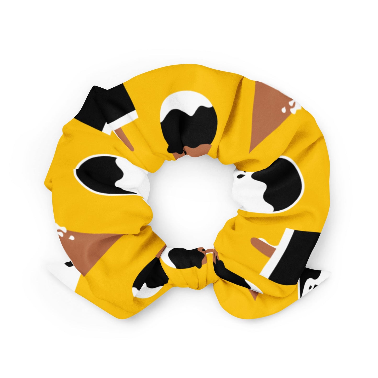 Scrunchie - JÄDE yellow - Happy ice cream print
