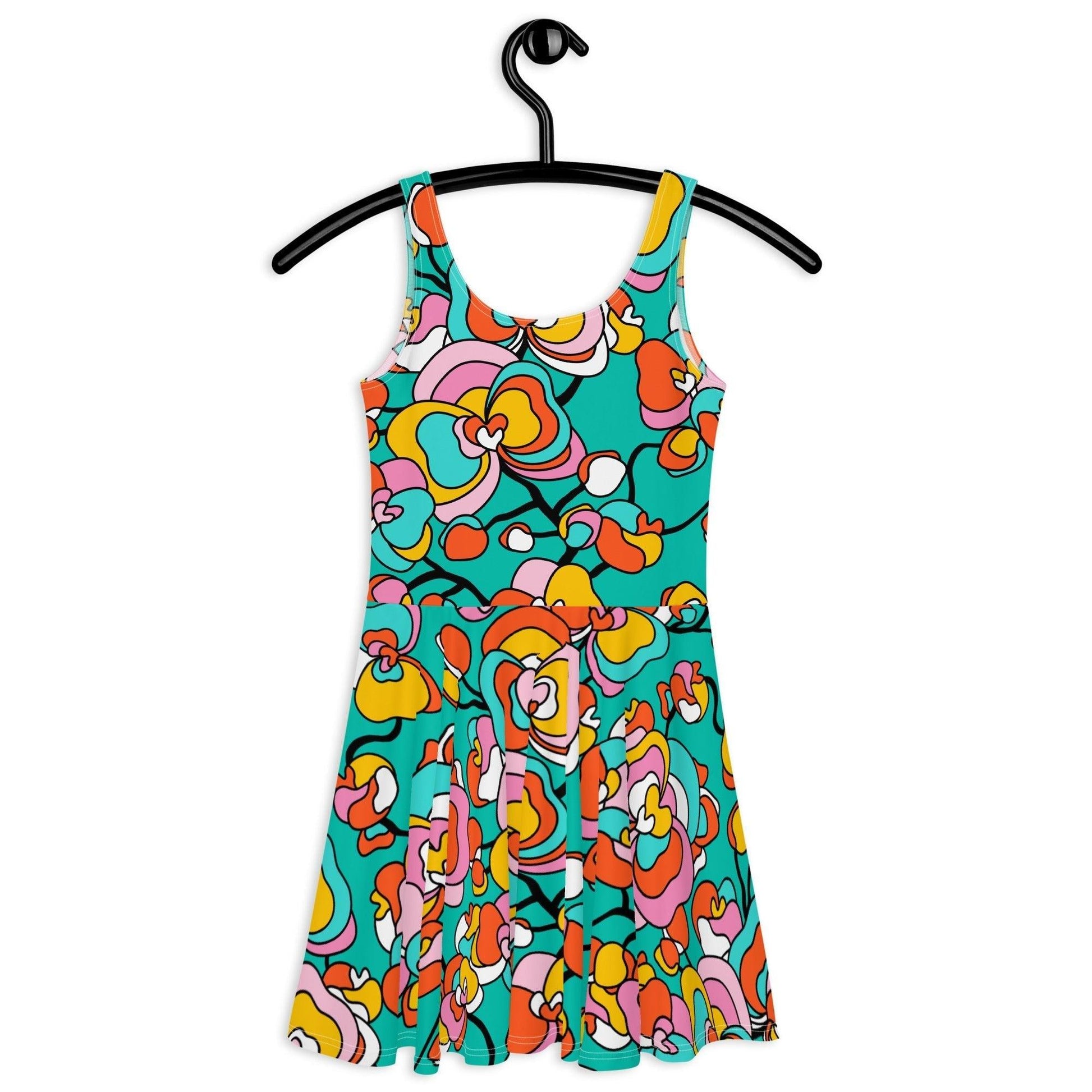 Skater dress - JUBILEE mint - Groovy bloom print