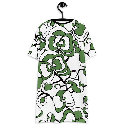 T-shirt dress - JUBILEE simply green - Groovy bloom print