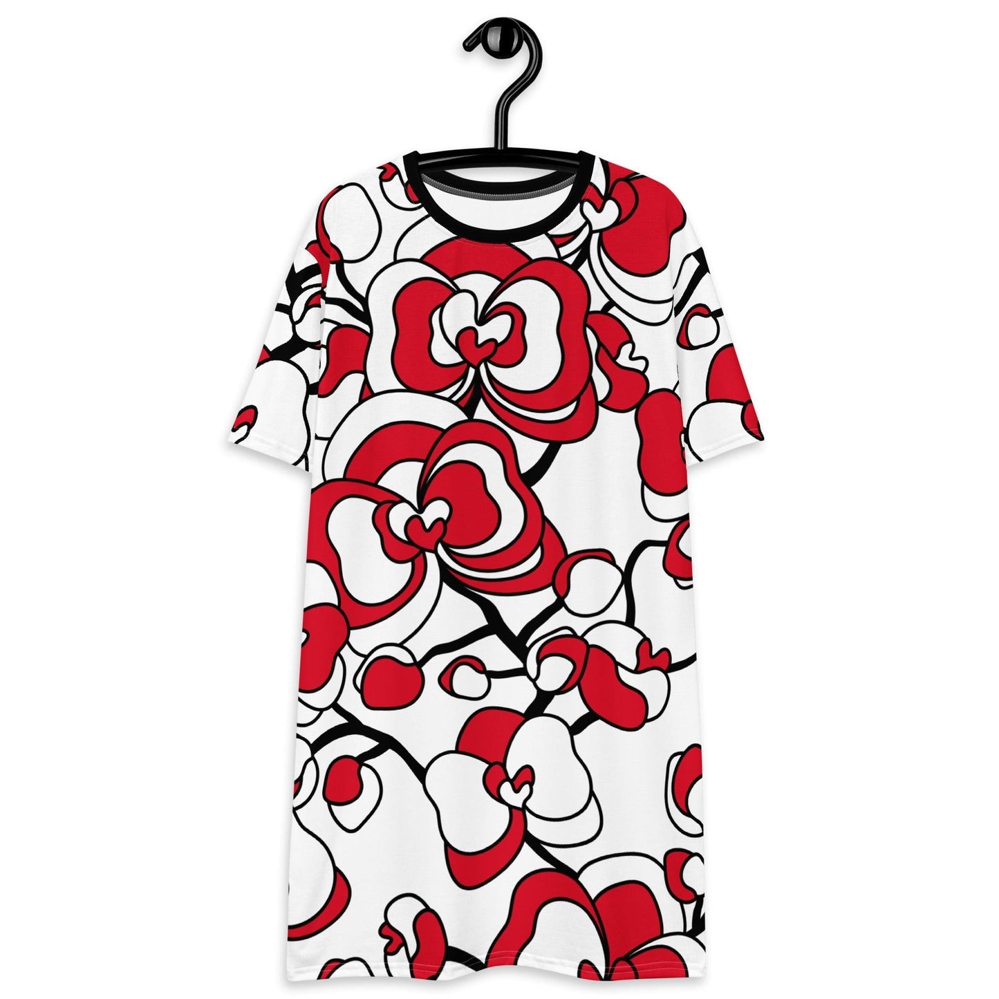 T-shirt dress - JUBILEE simply red - Groovy bloom print 6XL