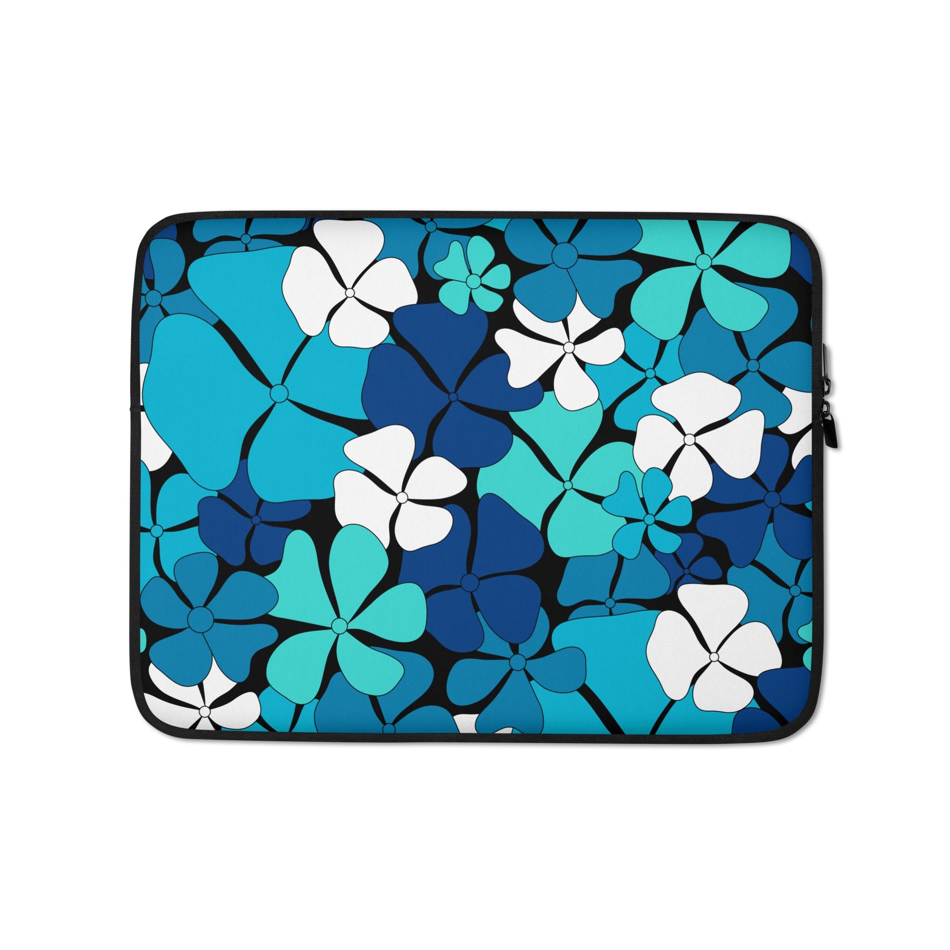 Laptop sleeve - ADELIE blue - Wild floral print 13″