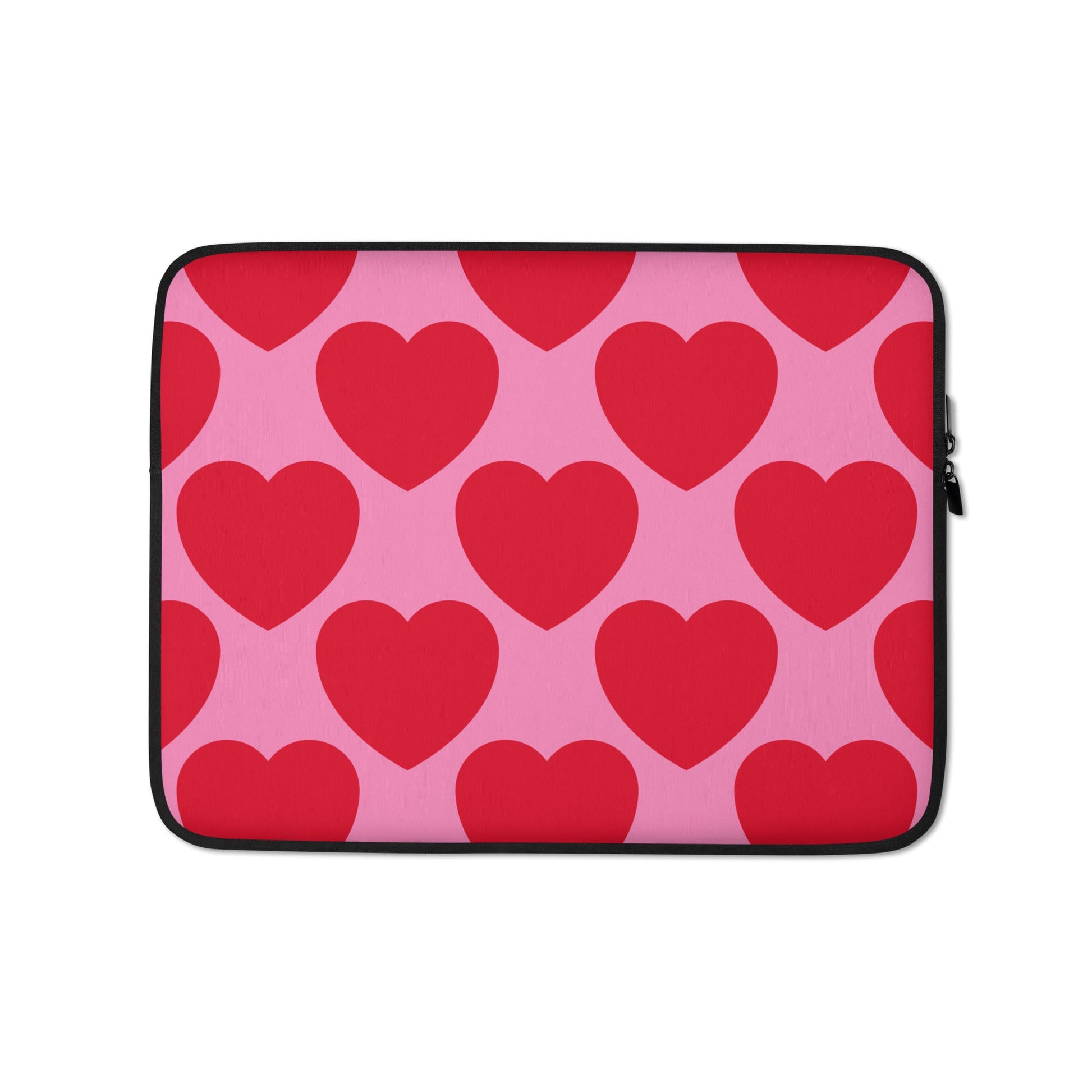 Laptop sleeve - ELLIE LOVE red - Bold heart print 13″